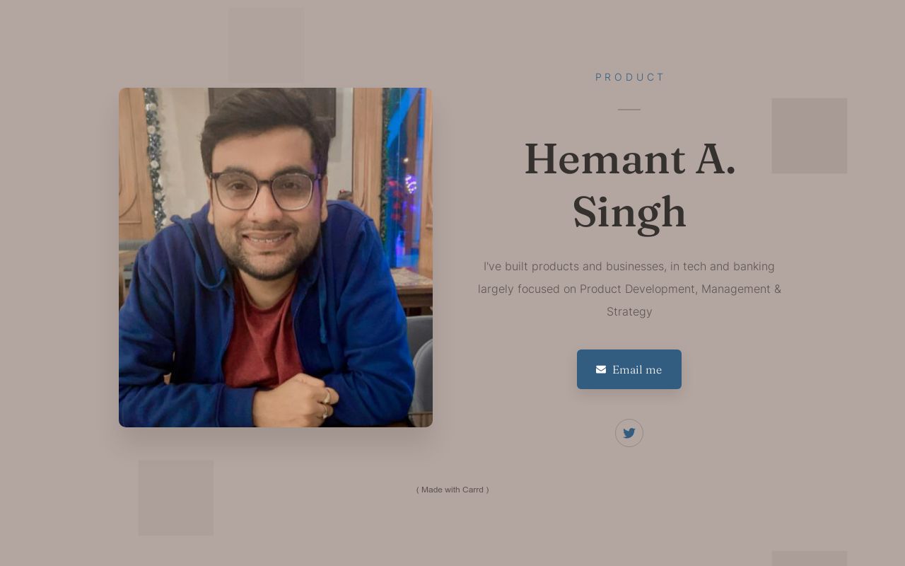 Carrd profile picture for @hemant